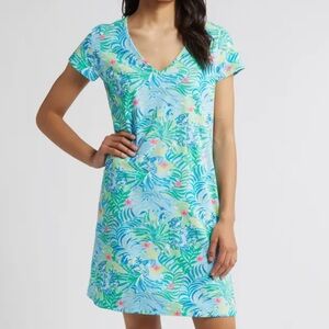 Lilly Pulitzer Etta Frond Print Cotton T-Shirt Dress